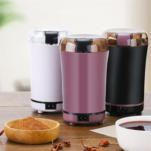 Stainless Steel Electric Spice Grinder, Portable Coffee Bean, Herbs, Nuts, Grains Mill P…