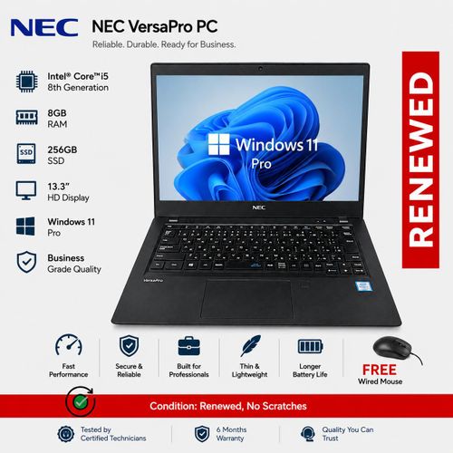 Nec Refurbished N EC VersaPro Laptop, 13.3 Type, FHD, 8th Generation Core i5, CPU, 8 GB …