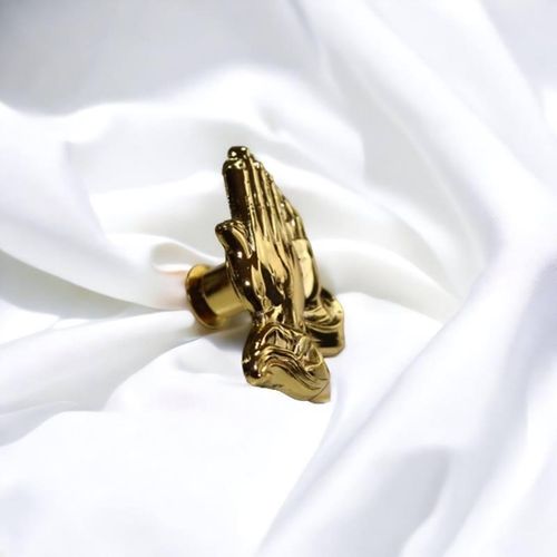 Gk Gold Praying Hands Lapel Pin – Elegant Religious Christian Badge, Faith-Inspired Broo…