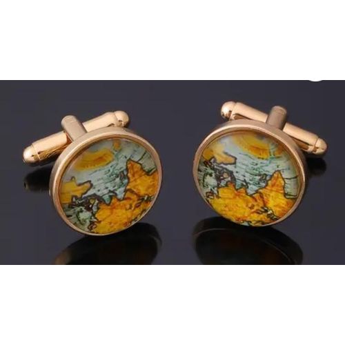 Dy World globe designed Cufflinks