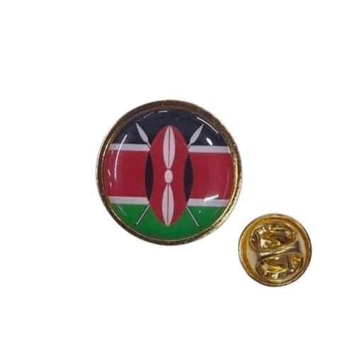 Circular national flag of Kenya lapel pin