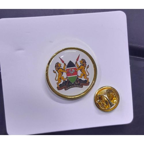 Coat of Arms circular Kenya lapel pin