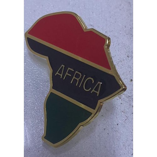 Africa Travel Souvenir Lapel Pin Map Shape
