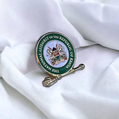 Gk National Assembly Mace Lapel Pin Badge – Official Parliament Emblem – Premium Gold-Pl…