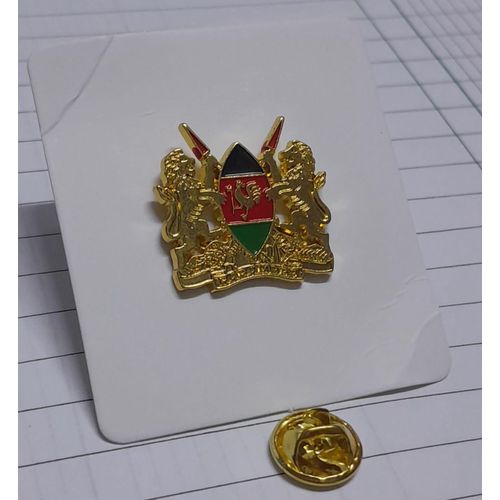 Small Kenya coat of arms lapel pin